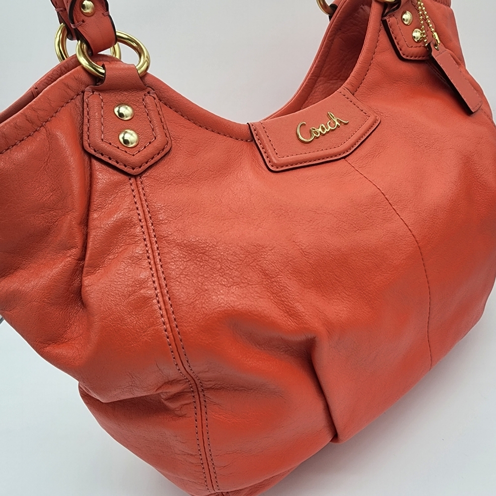 Coach Ashley F23308 Tearose Coral Leather Tote Shoulder Bag Medium - Picture 8 of 16